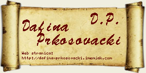 Dafina Prkosovački vizit kartica